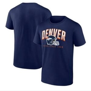 Denver Broncos Fanatics Branded T-Shirt - Navy. 5XL